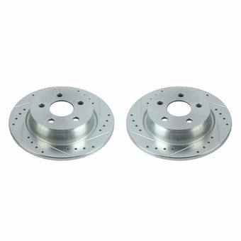 compare product Power Stop 18-20 Ford Transit Connect Rear Evolution Drilled & Slotted Rotors - Pair