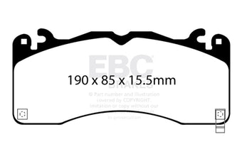 compare product EBC 2015+ Ford Mustang (6Th Gen) 2.3L Turbo (GT Package) Bluestuff Front Brake Pads