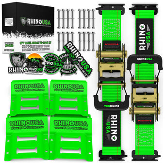 compare product Rhino USA Utv Wheel Chock Tie-Down Kit (2-Wheel Kit) (Green)