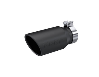 compare product MBRP Universal Tip 4.5in OD / 3.2in Inlet / 10in Length / Angled Cut Rolled End - Black