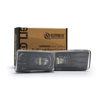 compare product AlphaRex 07-13 Chevrolet Silverado/04-17 Tahoe DoubleTap Dual Color LED Proj Fog Lights - Wt/Ambr