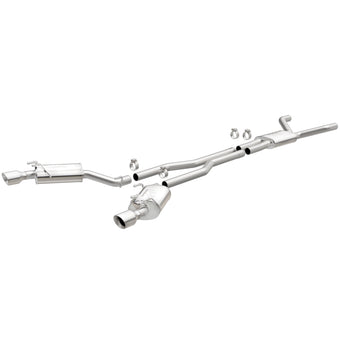 compare product MagnaFlow Cat-Back Stainless Dual Split Rear Exit 4in Polished Tips 11-15 Chevy Camaro 3.6L V6