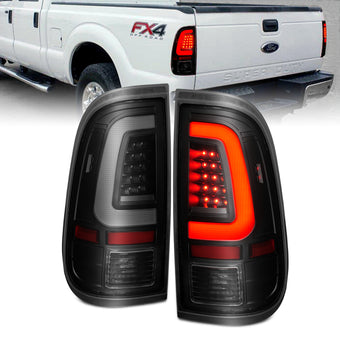 compare product ANZO 2008-2016 Ford  F-250  LED Tail w/ Lights Bar Black Housing Smoke Lens