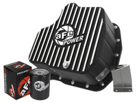 aFe 011 - 16 GM Diesel Trucks V8 - 6.6L LML Engine Oil Pan Black POWER Pro Series w/ Machined Fins - My Store