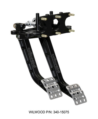 compare product Wilwood Adjustable-Trubar Dual Pedal - Brake / Clutch - Rev. Swing Mount -6.25:1 Brake 5.1:1 Clutch