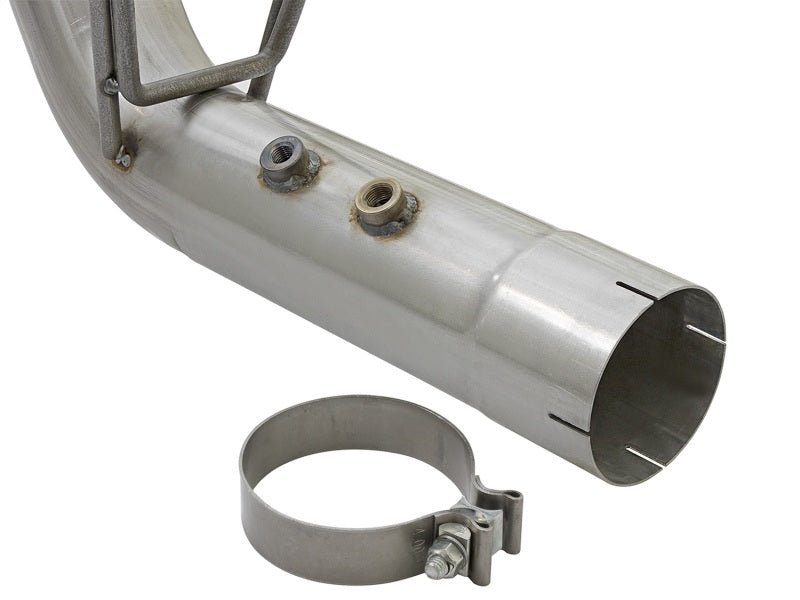 aFe ATLAS 4in DPF - Back Alum Steel Exhaust System w/Dual Exit Black Tip 2017 GM Duramax 6.6L (td) - My Store