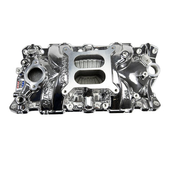 compare product Edelbrock SBC Performer EPS Manifold - Chrome Plasma Coated