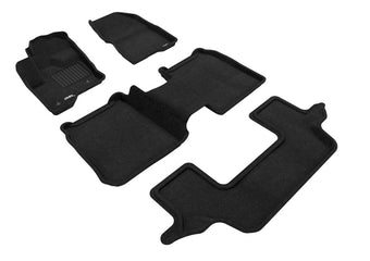 compare product 3D MAXpider 09-19 Ford Flex w Center Console Elegant 1st 2nd 3rd (2 Eyelets) -Floor Mat Set (Black)