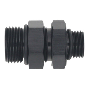compare product DeatschWerks 6AN ORB Male to 8AN ORB Male Swivel Adapter - Anodized Matte Black