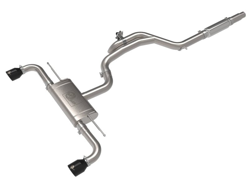 aFe Gemini XV 3in to 2 1/2in 304 SS Cat - Back Exhaust 22 - 23 Volkswagen GTI (MK8) 2.0L w/ Black Tips - My Store