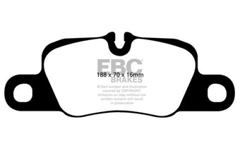 compare product EBC 12-15 Porsche 911 (991) (Cast Iron Rotor only) 3.8 Carrera S Yellowstuff Rear Brake Pads
