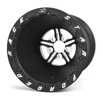 compare product Race Star 63 Pro Forged 15x15 DBL Sportsman 5x4.50 BC / 5.00 BS Wheel - Black Anodized/Machined