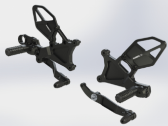 compare product Vortex Racing 06-23 Yamaha YZF-R6 Rear Set- Black