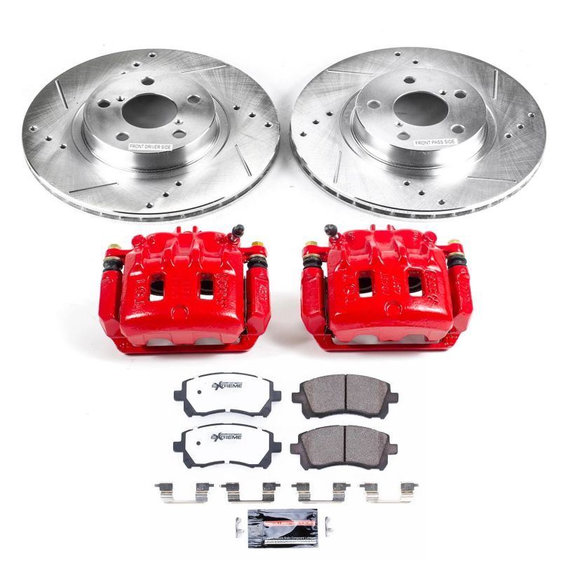 Power Stop 98 - 02 Subaru Forester Front Z26 Street Warrior Brake Kit w/Calipers - My Store