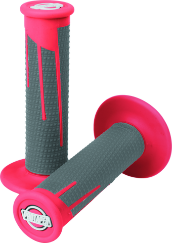 compare product ProTaper Full Diamond Clamp-On Grips - Red/Dark Gray