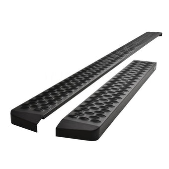 compare product Westin Ford Transit Van 150/250/350 (46in Driver & 97in. Pass) Grate Steps Running Boards - Tex. Blk