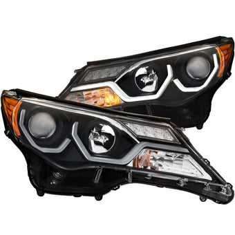 compare product ANZO 2013-2015 Toyota Rav4 Projector Headlights w/ Plank Style Design Black
