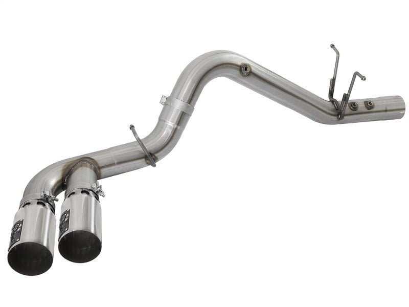 aFe Victory Series 4in 409 - SS DPF - Back Exhaust w/ Dual Polished Tips 2017 GM Duramax V8 - 6.6L(td) L5P - My Store