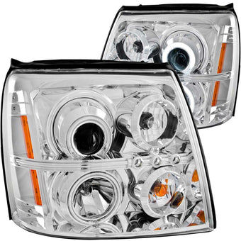 compare product ANZO 2003-2006 Cadillac Escalade Projector Headlights w/ Halo Chrome (CCFL) (HID Compatible)