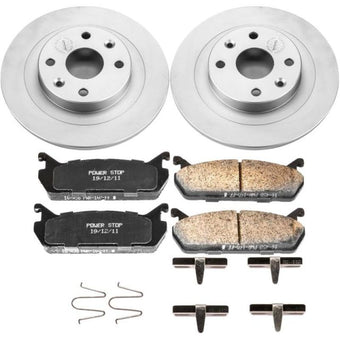 compare product Power Stop 91-96 Ford Escort Rear Z17 Evolution Geomet Coated Brake Kit