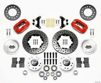 compare product Wilwood Forged Dynalite Front Kit 11.00in Drill-Red 49-54 Chevy / 53-62 Corvette