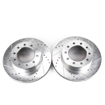 compare product Power Stop 05-16 Ford F-550 Super Duty Front Drilled & Slotted Rotor - Pair