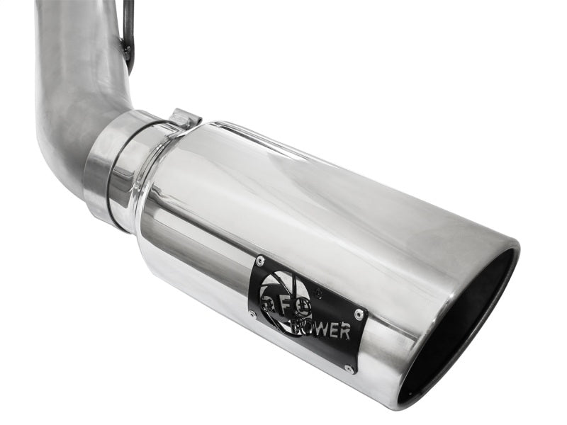 aFe Atlas Exhaust 4in DPF - Back Exhaust Aluminized Steel Polished Tip 11 - 14 ford Diesel Truck V8 - 6.7L - My Store