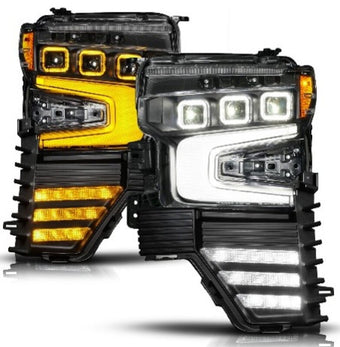 compare product ANZO 22-26 Chevy Silverado 1500 Z-Series LED Projector Headlight - Black Full- Driver Side