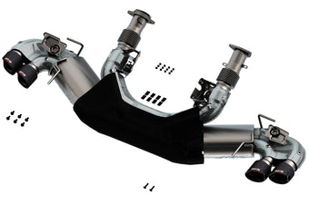 compare product Borla 2020 Chevrolet Corvette C8 6.2L ATAK 3in Exhaust System Dual Round Angle Cut Carbon Fiber Tips