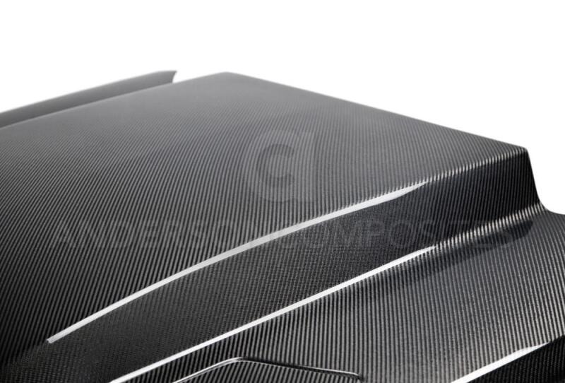 Anderson Composites 15 - 17 Ford Mustang (Excl. GT350/GT350R) Double Sided Carbon Fiber Cowl Hood - My Store