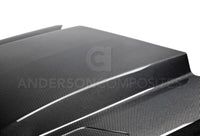 Anderson Composites 15 - 17 Ford Mustang (Excl. GT350/GT350R) Double Sided Carbon Fiber Cowl Hood - My Store