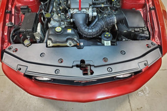 compare product JLT 05-09 Ford Mustang GT/V6 Black Textured Full Length Radiator Support Cover