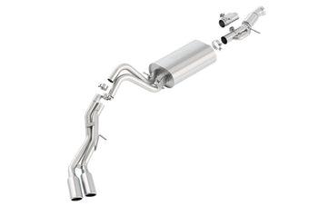 compare product Borla Touring Cat Back 15-16 GMC Denali 6.2L V8 2.75in, 2.25in Dual Same Side Exit 4in Tips Exhaust