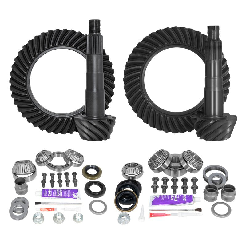 Yukon Gear Ring & Pinion Gear Kit Front & Rear for Toyota 8/8IFS Diff (w/Factory Locker) 5.29 Ratio - My Store