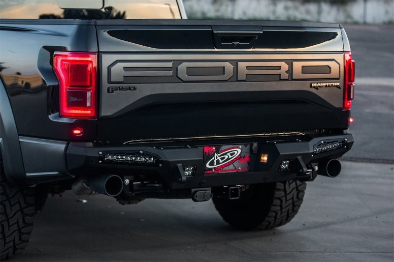 Addictive Desert Designs 17 - 18 Ford F - 150 Raptor HoneyBadger Rear Bumper w/ 10in SR LED Mounts - My Store