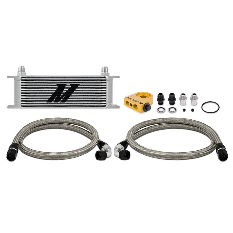 Mishimoto Universal Thermostatic Oil Cooler Kit 13 - Row Silver - My Store