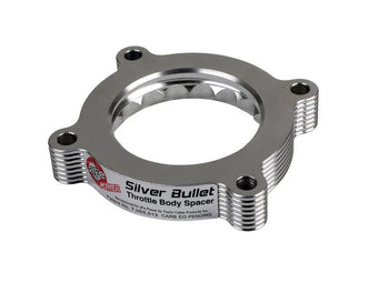 compare product aFe 11-14 Ford Mustang/ 11-14 Ford F-150 V6 3.7L Silver Bullet Throttle Body Spacer - Silver