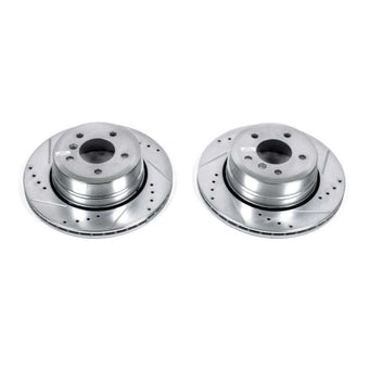 compare product Power Stop 06-07 BMW 525xi Rear Evolution Drilled & Slotted Rotors - Pair