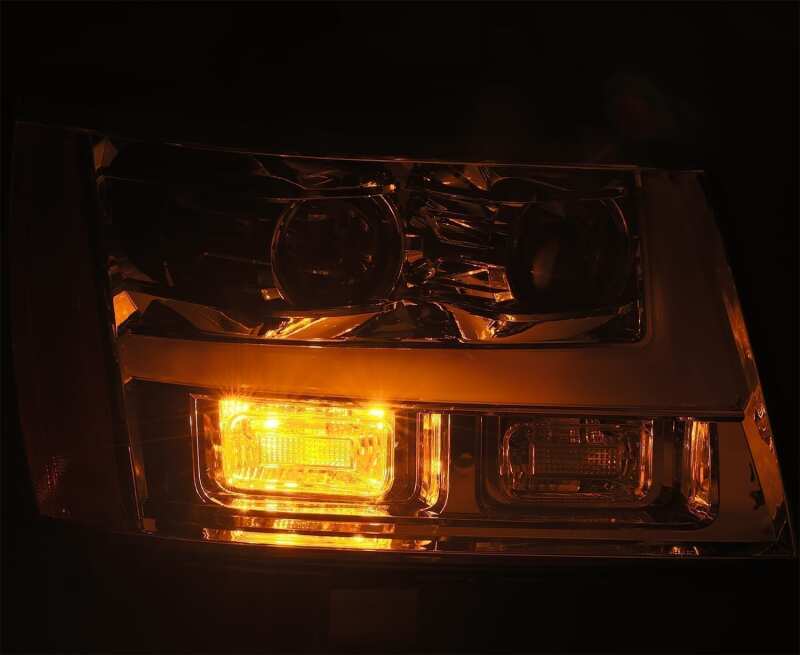 AlphaRex 07 - 14 Chevrole Tahoe PRO - Series LED Headlights Plank Style Blk w/Activ Light/Seq Signal/DRL - My Store