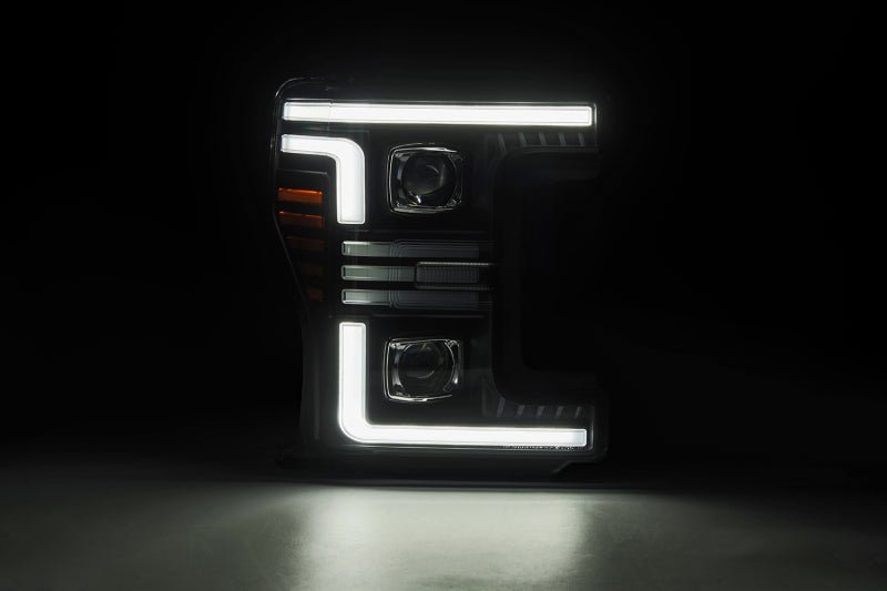 AlphaRex 17 - 19 Ford F - 250/350/450/550 Super Duty PRO - Series Proj Headlights Black w/SeqSig & DRL - My Store