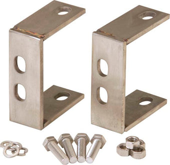 compare product Kentrol 87-95 Jeep Wrangler YJ Rear Bumper Brackets Pair - Polished Silver