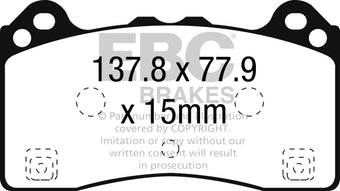 compare product EBC 2016-2017 Ford Focus RS Front Greenstuff Brake Pads
