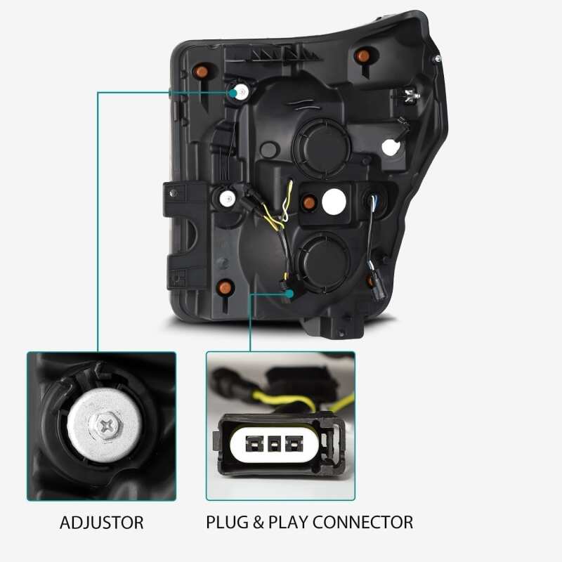 AlphaRex 11 - 16 Ford F - 250 SD PRO - Series Projector Headlights Plank Style Design Black w/Seq Signal - My Store