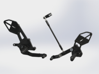 compare product Vortex Racing 15-17 Yamaha FZ-07,18-24 Yamaha MT-07 Rear Set- Black