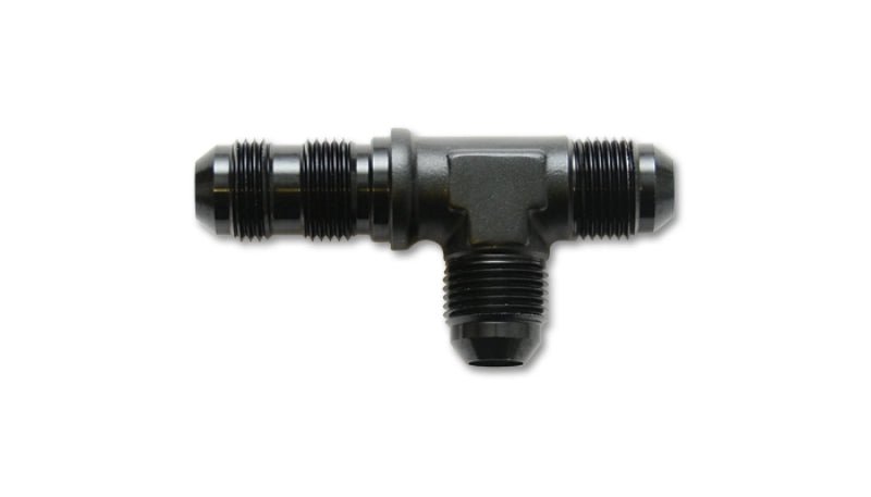Vibrant - 6AN Bulkhead Adapter Tee on Run Fittings - Anodized Black Only - My Store