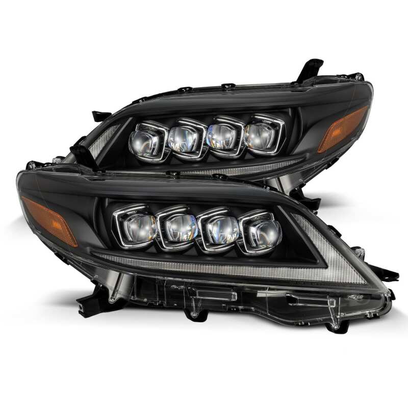 AlphaRex 2011+ Toyota Sienna NOVA LED Proj Headlights Plank Style Black w/Activ Light/Seq Signal/DRL - My Store