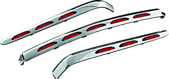 compare product Kuryakyn L.E.D. Trunk Molding For 01-10 GL1800 Chrome Red Lens