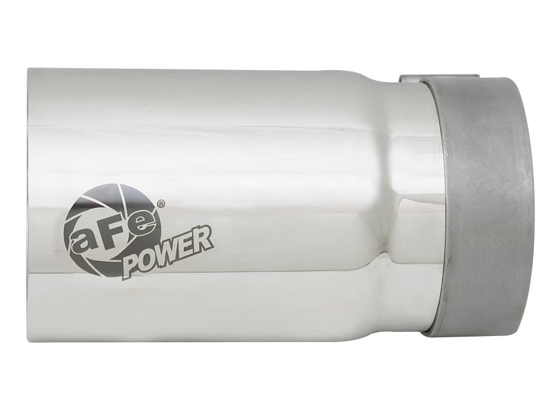 aFe MACH Force - Xp Universal Exhaust Tip 3 - 1/2 IN Inlet x 4 IN Outlet x 7 IN Polished Right Side Exit - My Store