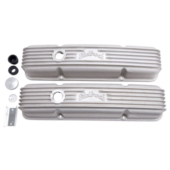 compare product Edelbrock Valve Cover Classic Series Chevrolet 1959-1986 262-400 CI V8 w/ Oil Fill Hole Satin
