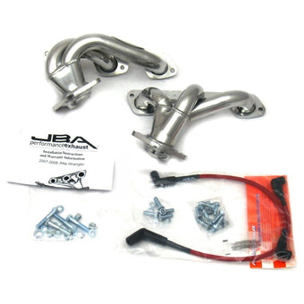 compare product JBA 07-11 Jeep 3.8L V6 1-1/2in Primary Silver Ctd Cat4Ward Header